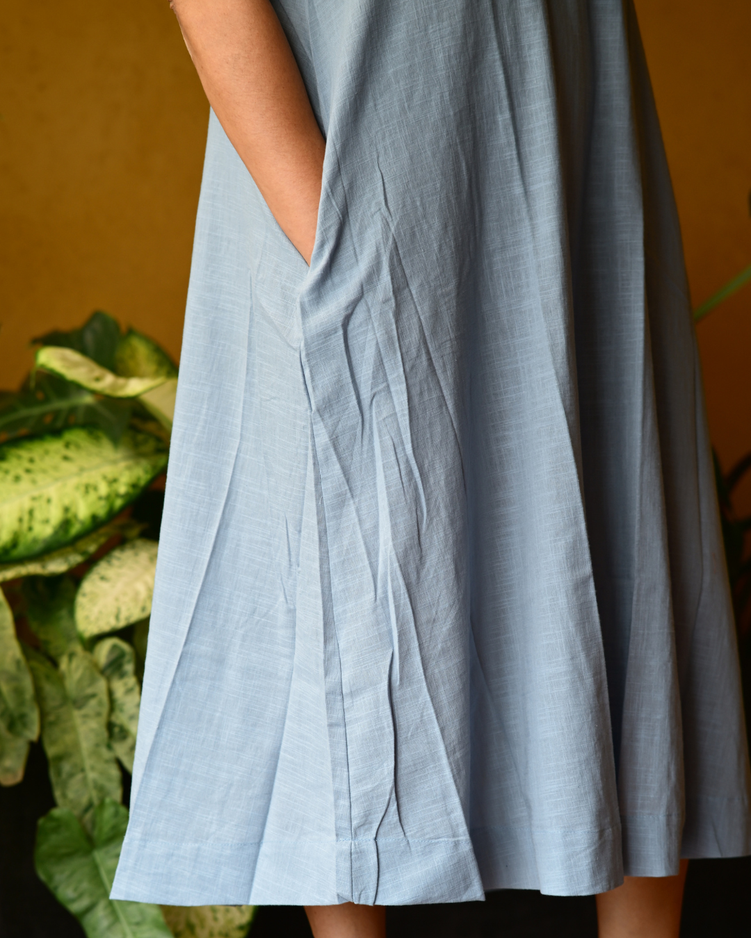 "IRA"Light Blue A-LINE DRESS