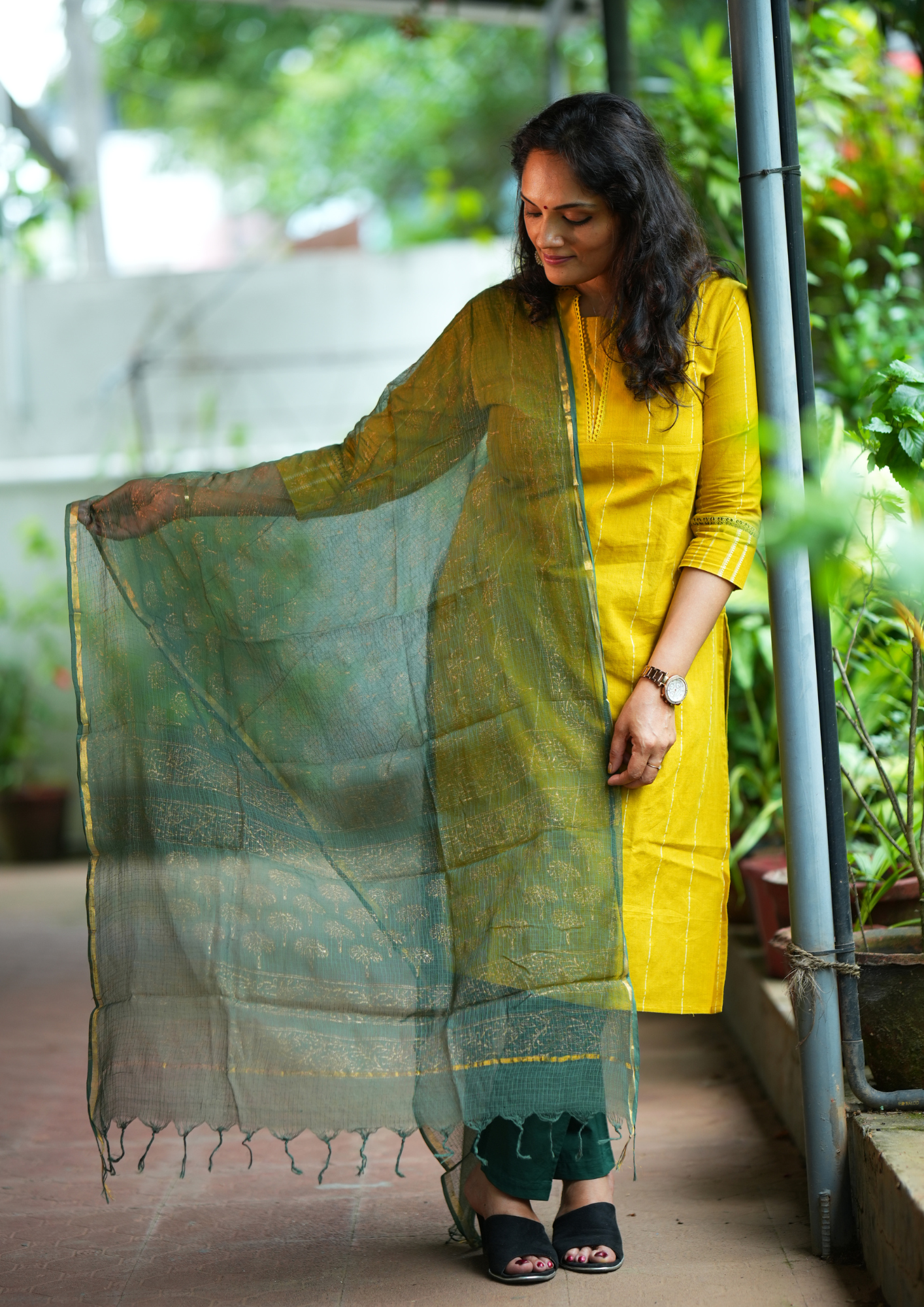 "CHAMPA" South Cotton Lace Kurti