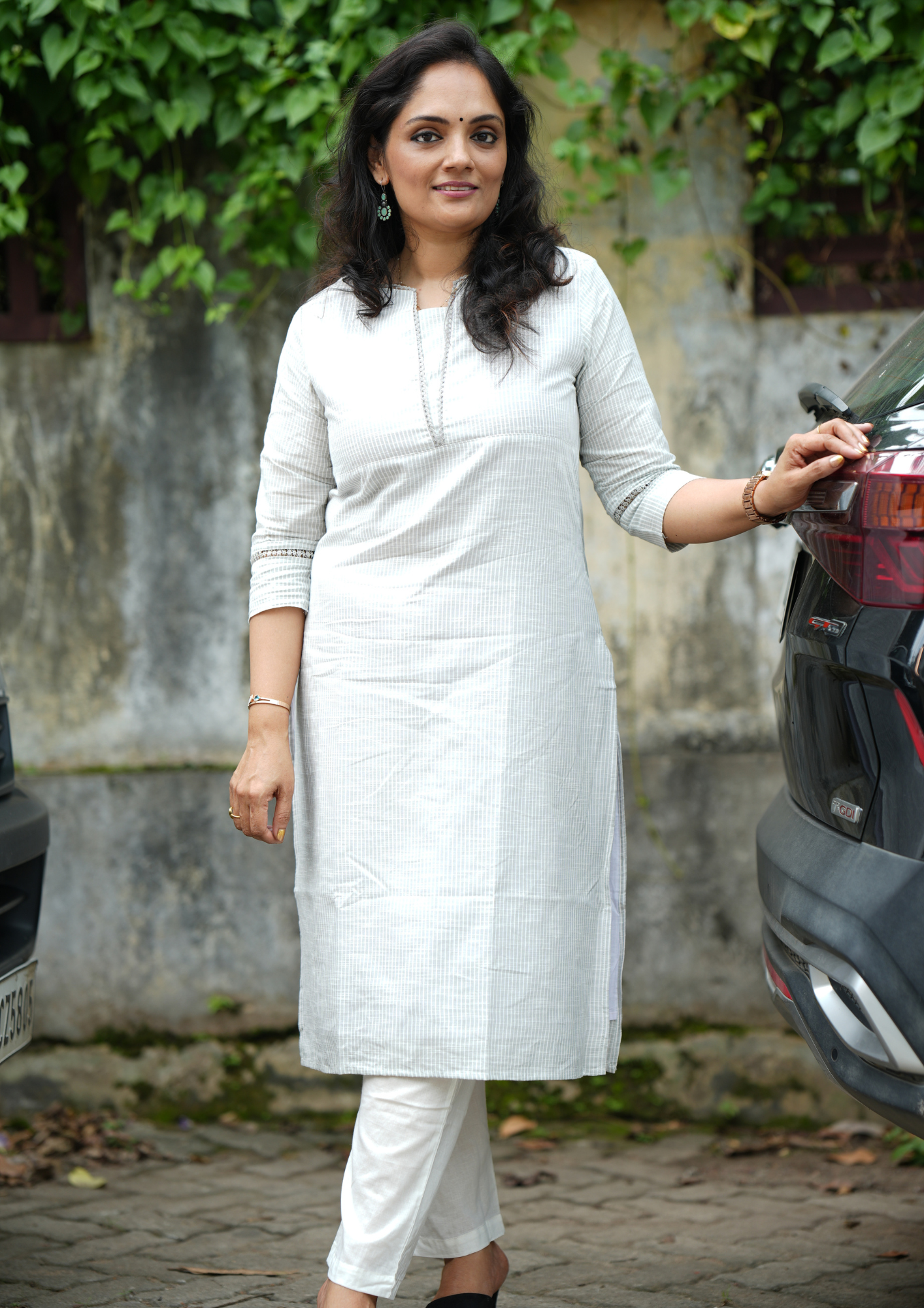 Handloom Cotton Lace Kurti