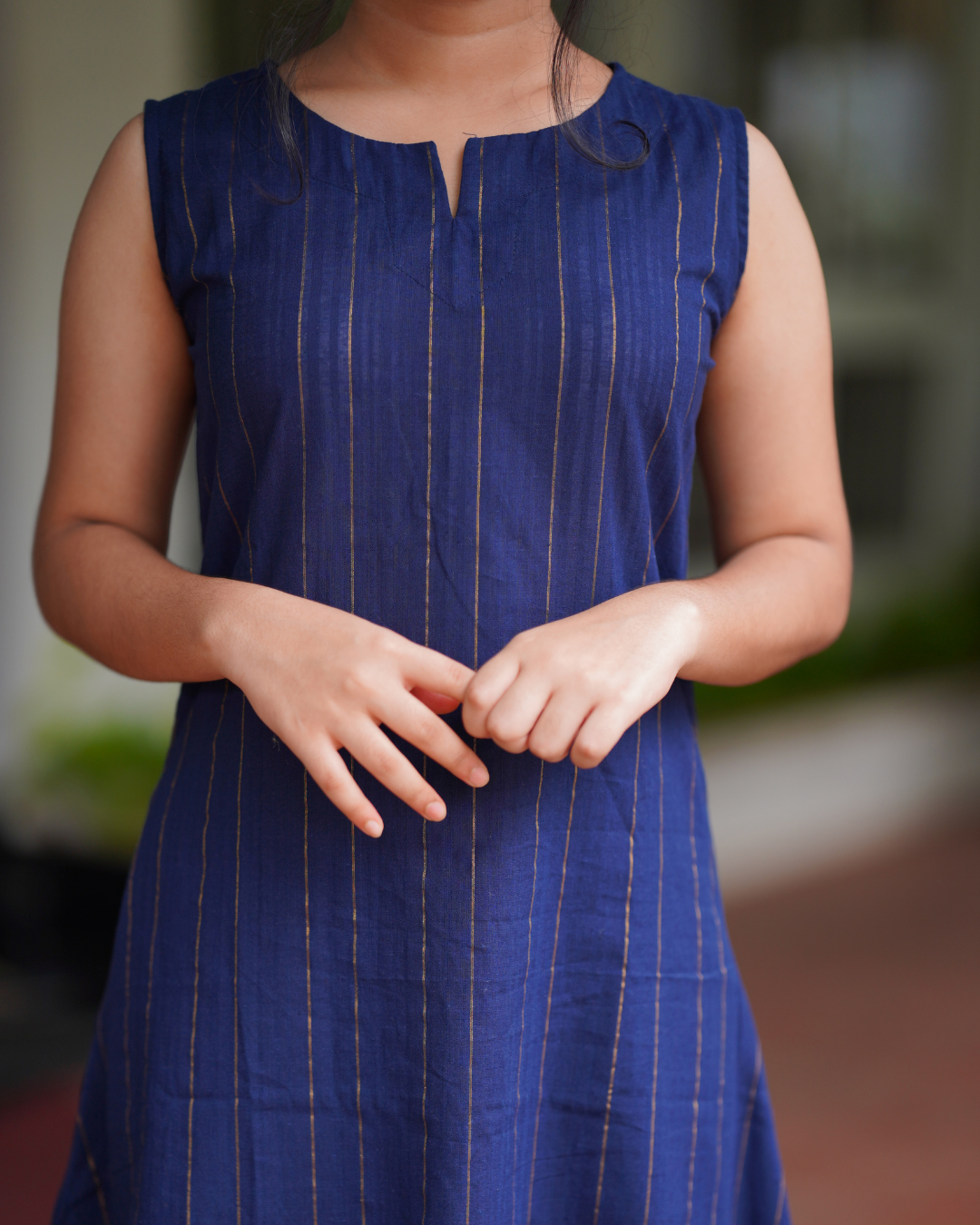 NAVY BLUE A-LINE DRESS