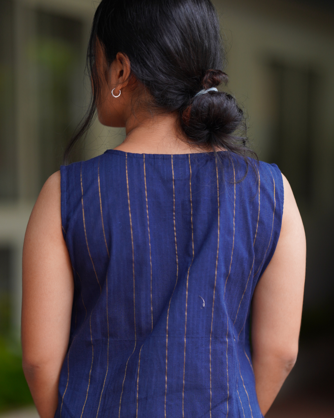 NAVY BLUE A-LINE DRESS