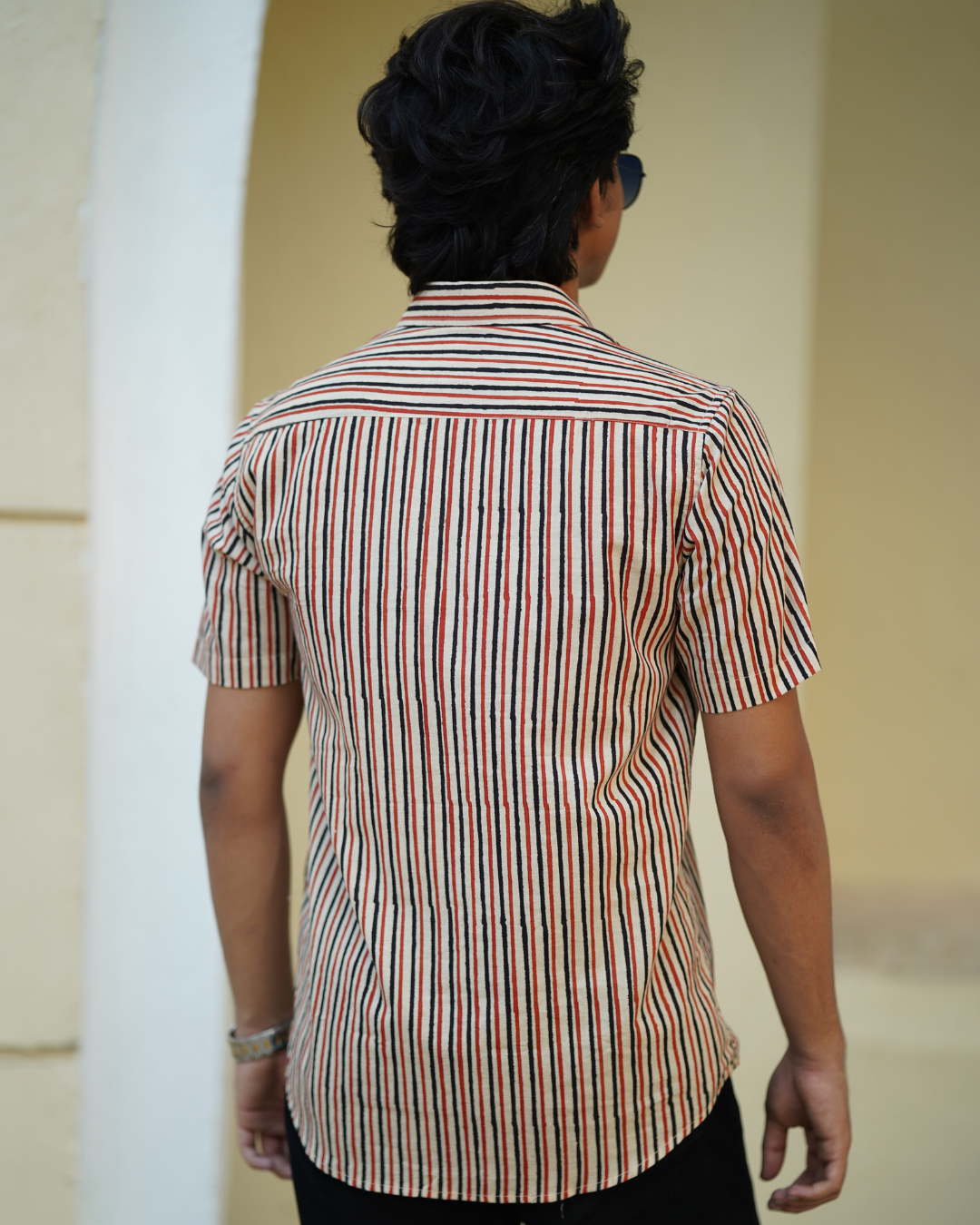 Red and Black striped men's shirt