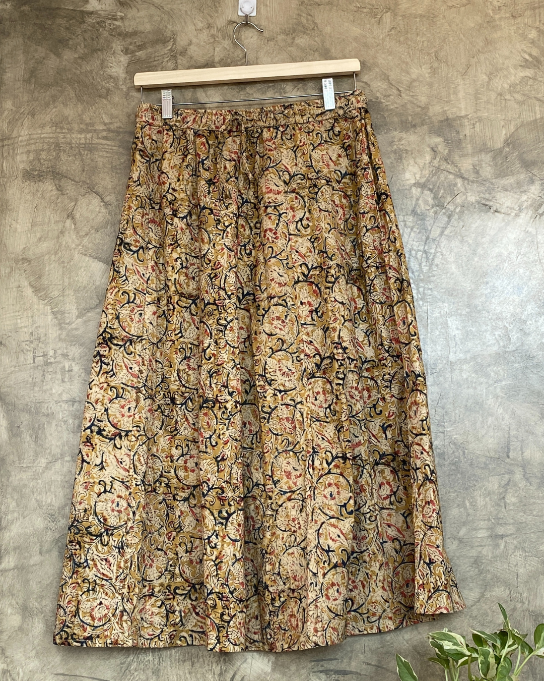 Kalamkari Printed Panel Cut Skirt