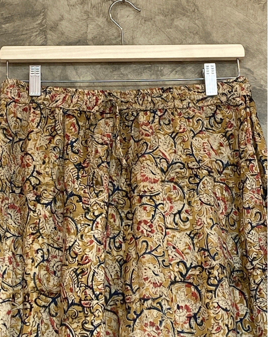 Kalamkari Printed Panel Cut Skirt