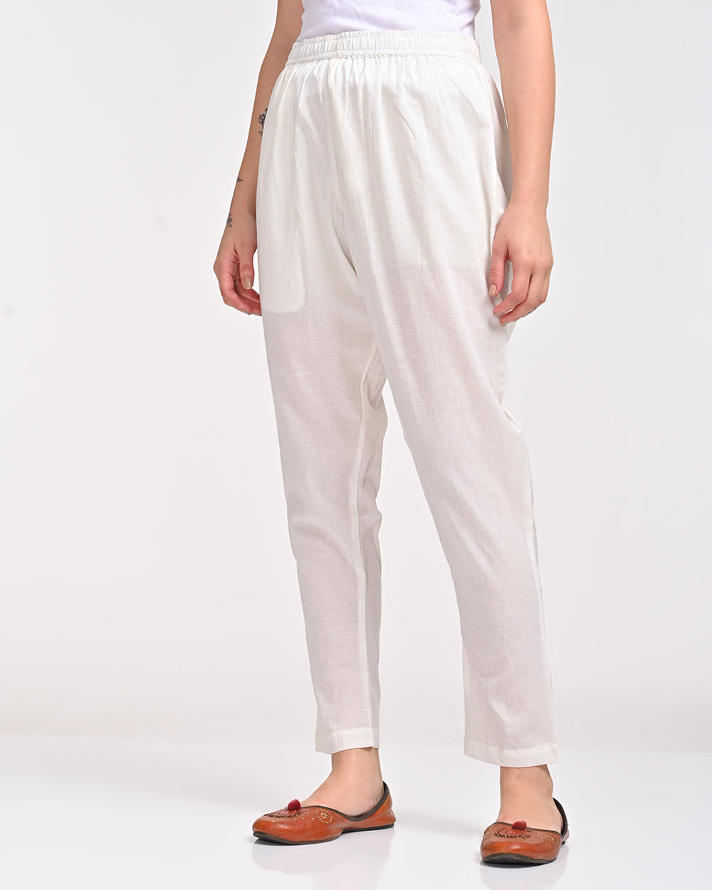 WHITE COLOUR COTTON PANT