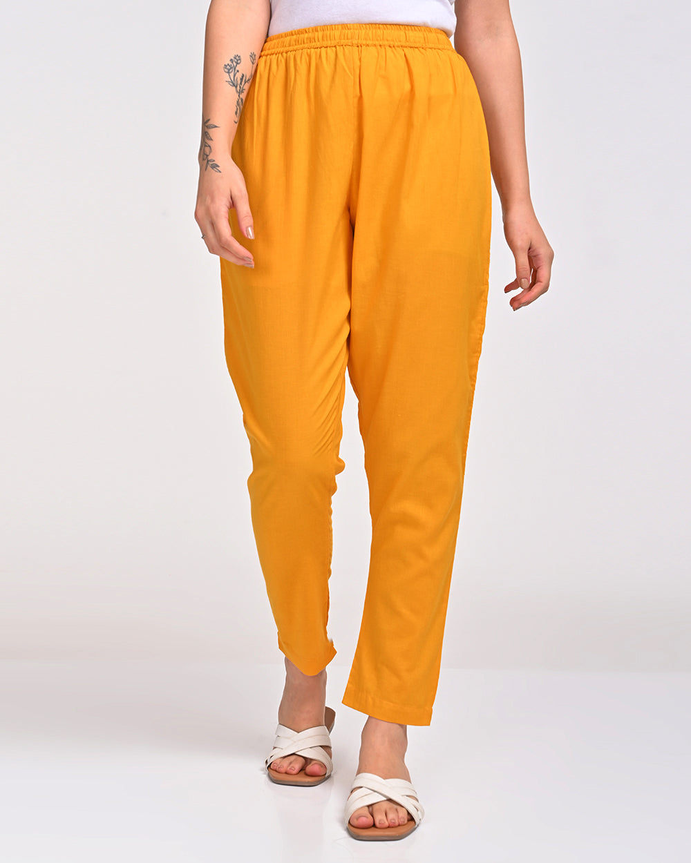 MUSTARD YELLOW COTTON PANT