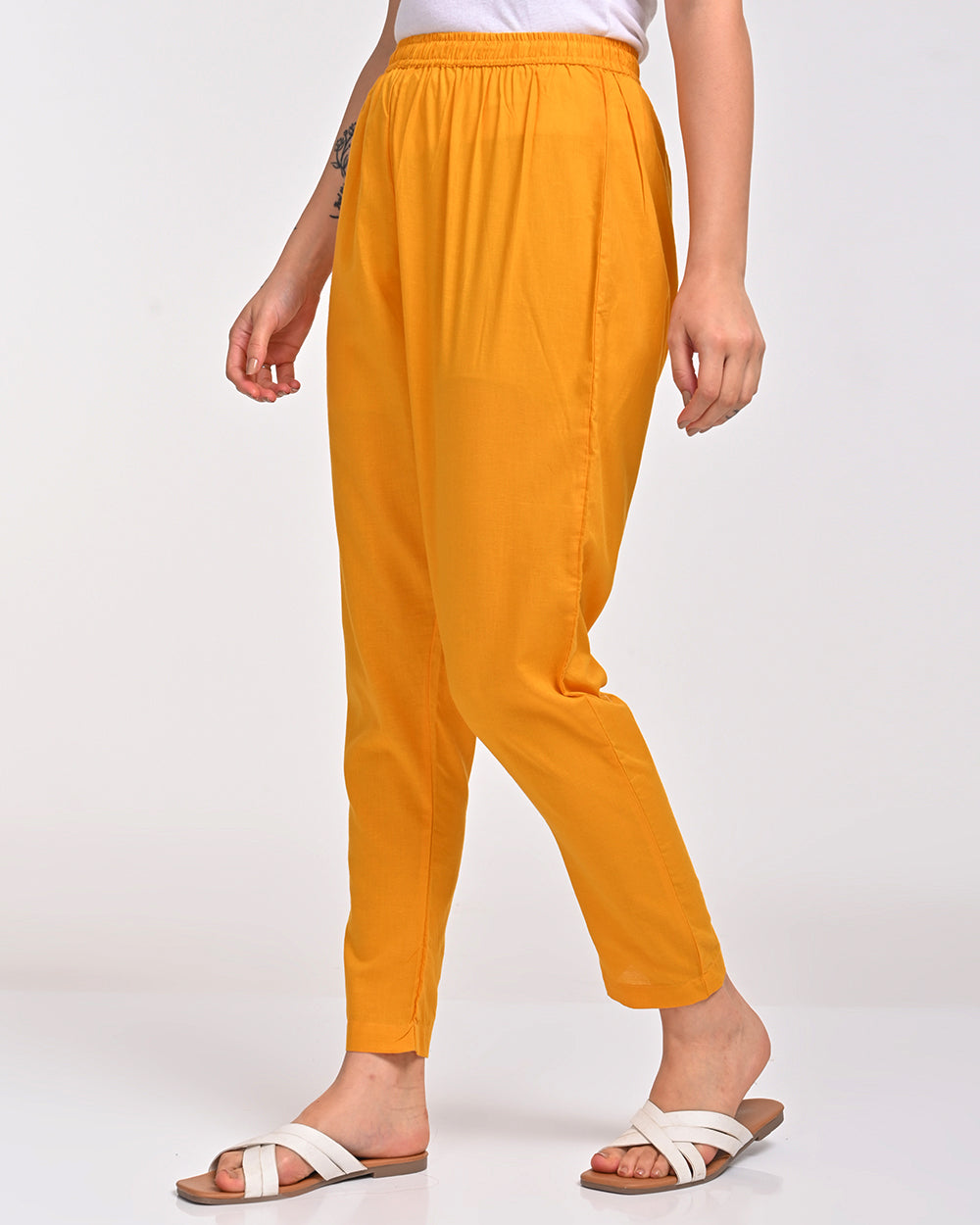 MUSTARD YELLOW COTTON PANT