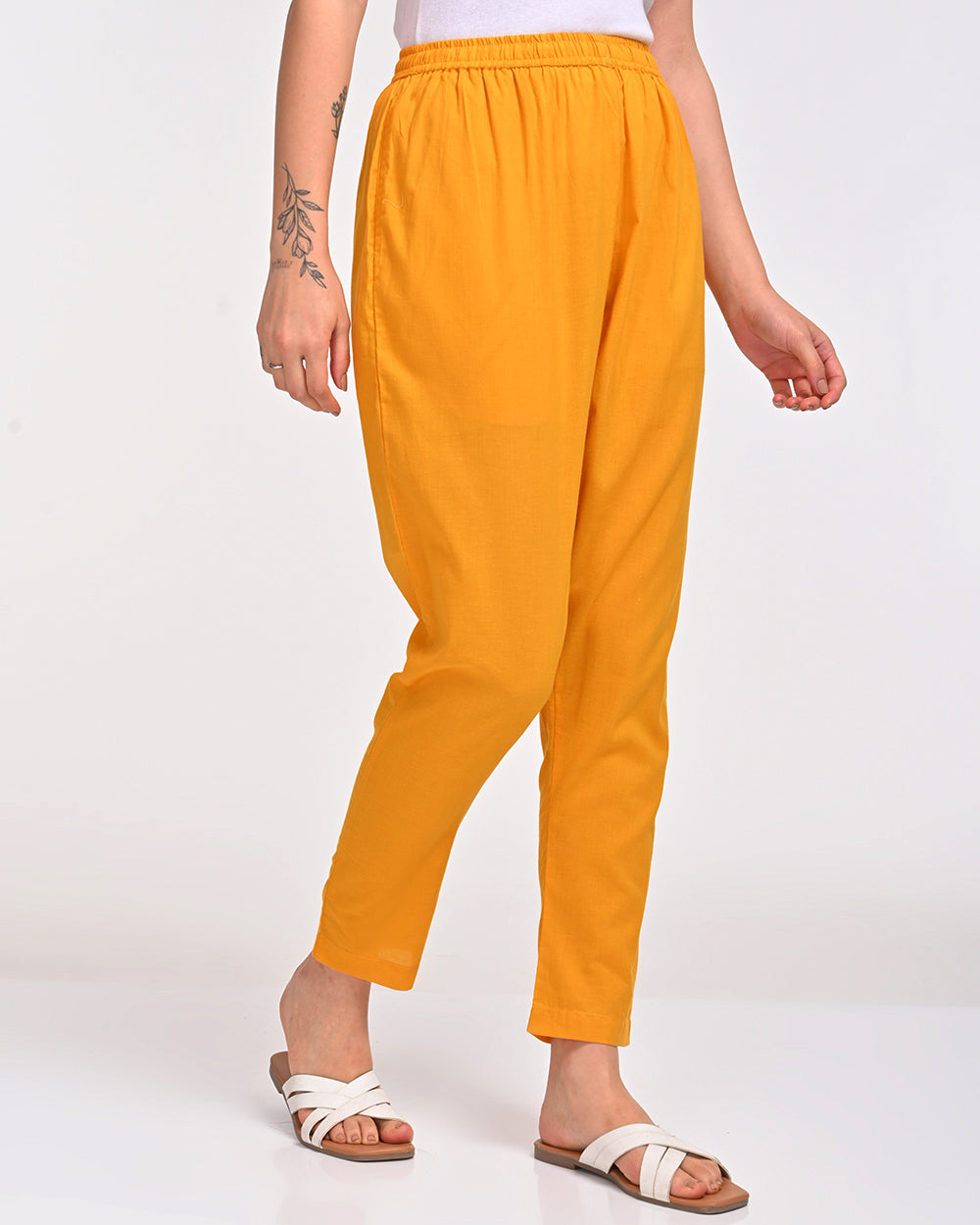MUSTARD YELLOW COTTON PANT