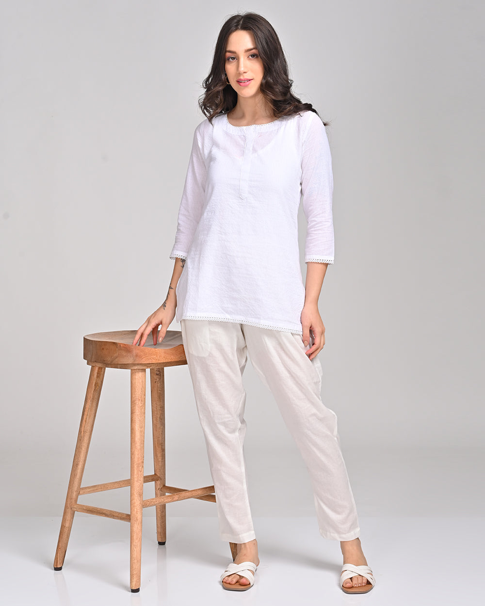 WHITE COLOUR COTTON PANT