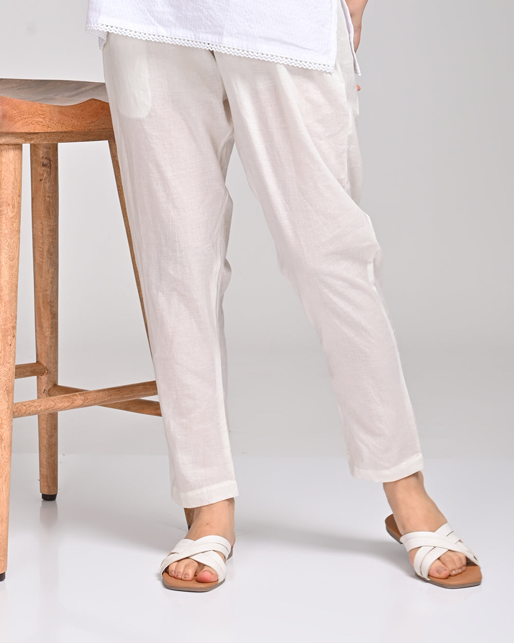 WHITE COLOUR COTTON PANT