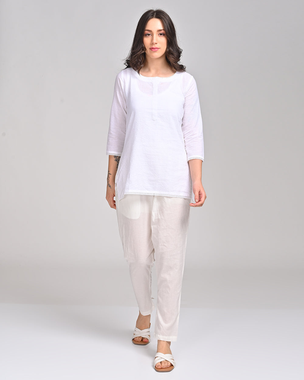 WHITE COLOUR COTTON PANT