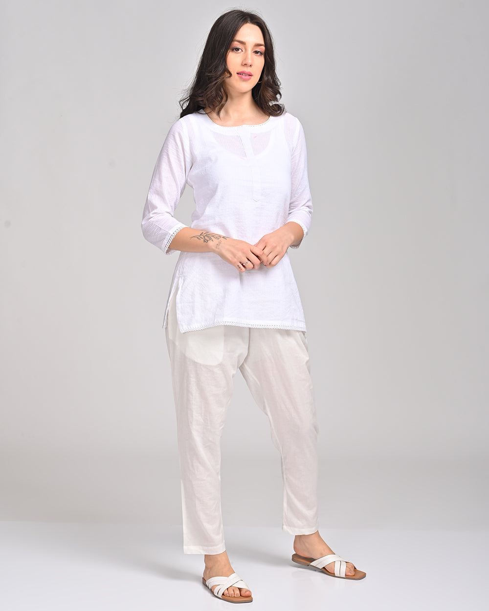 WHITE COLOUR COTTON PANT