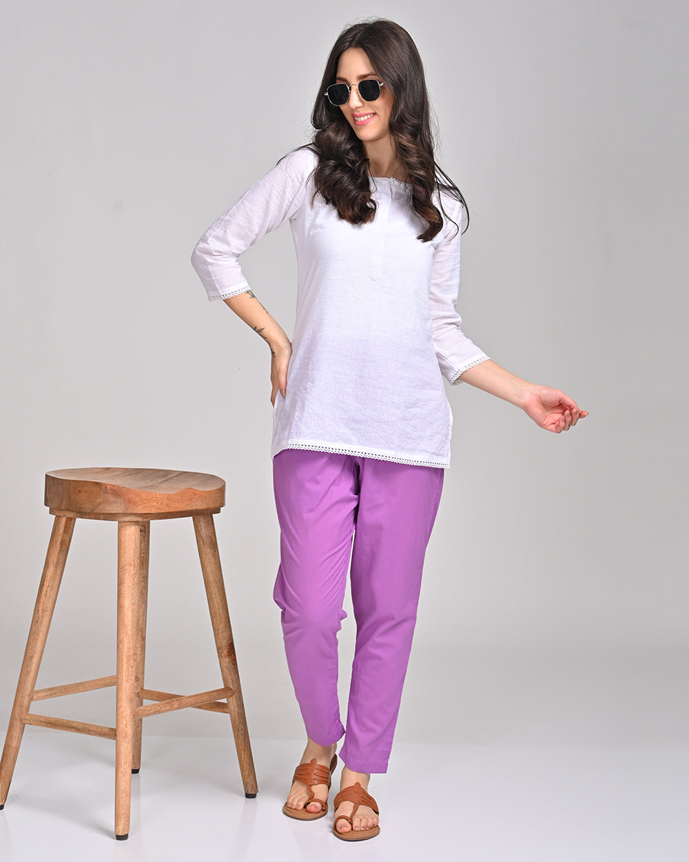 LAVENDER COTTON PANT