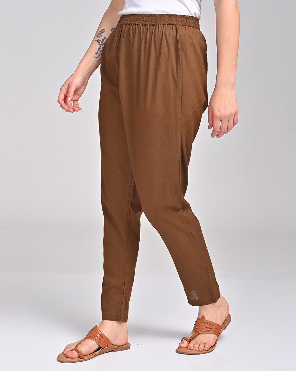 COTTON PANT BROWN