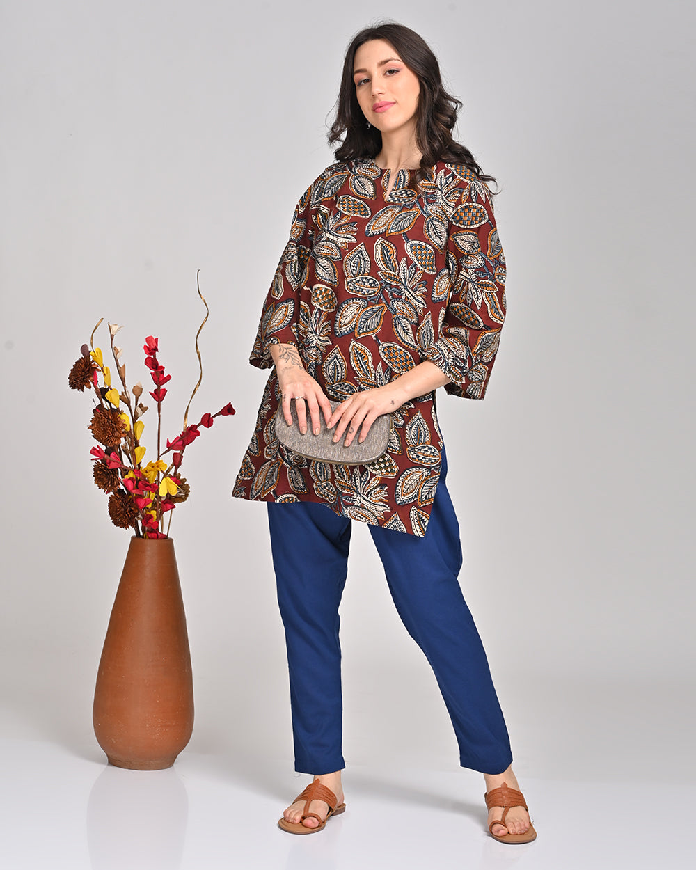 BLUE COTTON PANT