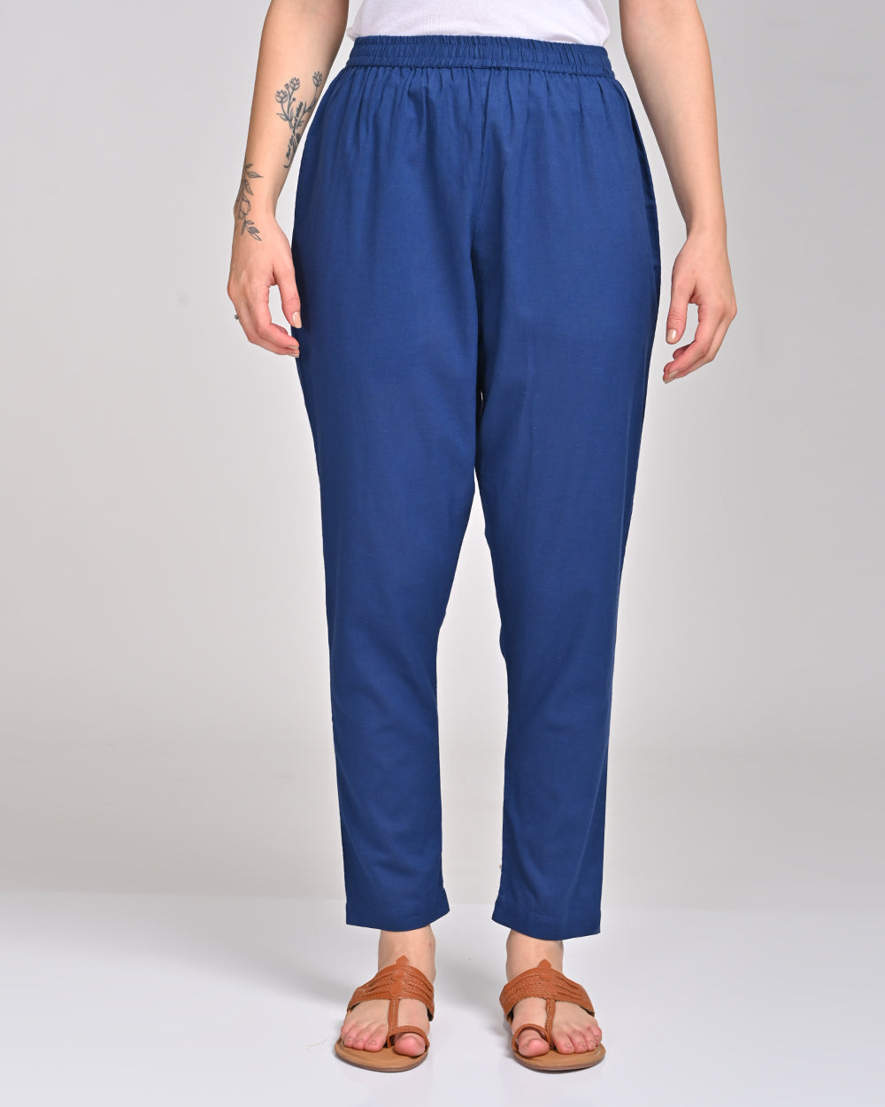 BLUE COTTON PANT