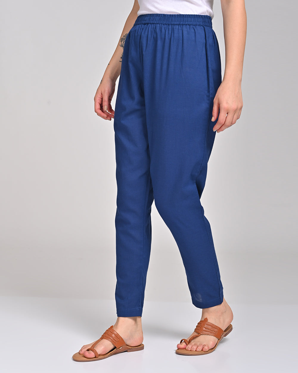 BLUE COTTON PANT