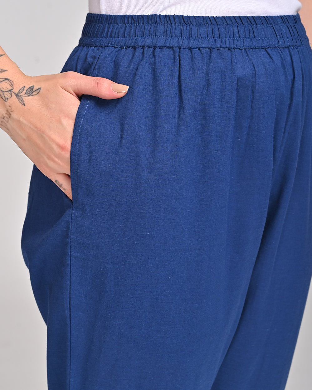 BLUE COTTON PANT