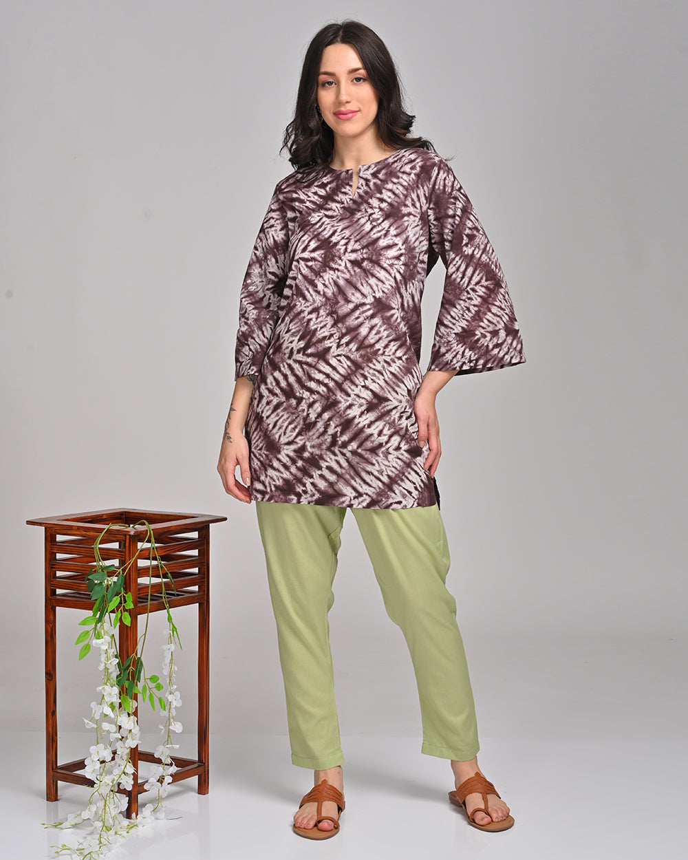 PISTA GREEN COTTON PANT