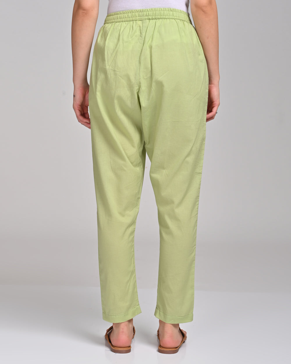 PISTA GREEN COTTON PANT