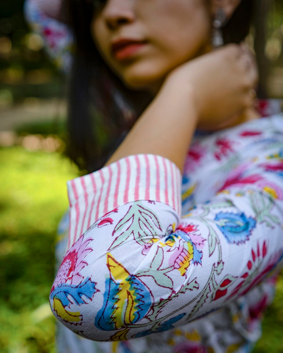 Floral Hand Block Printed Kurti