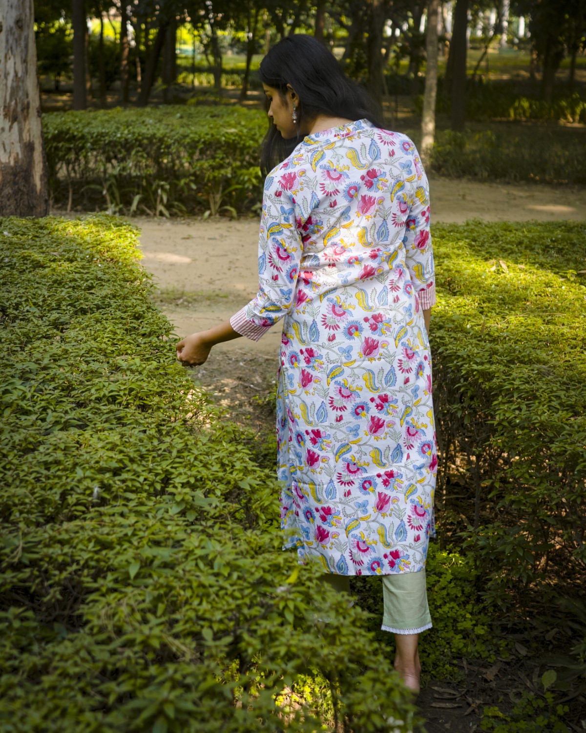 Floral Hand Block Printed Kurti