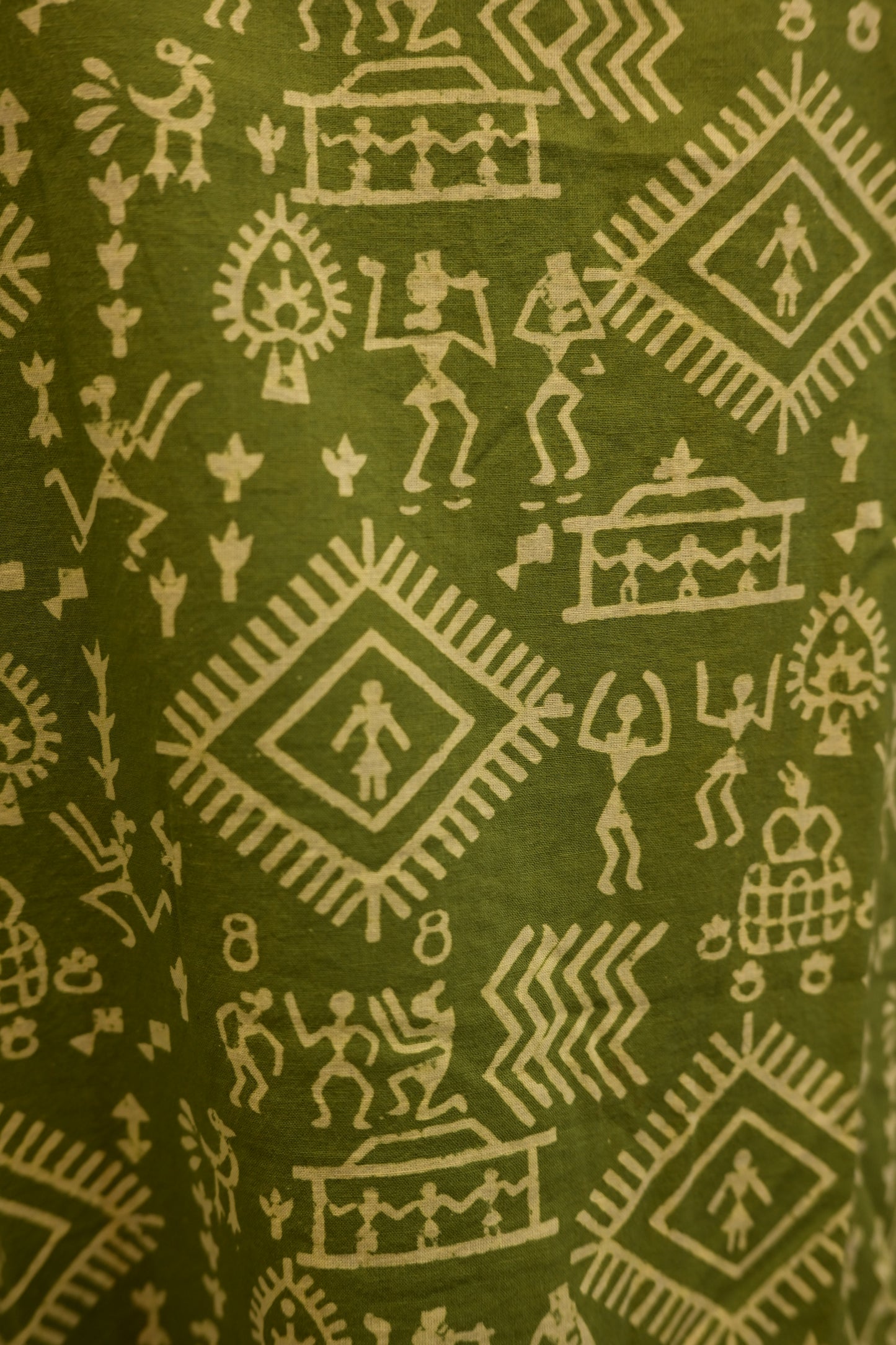 LEHRAA - Green Screen Print Cotton Kurti
