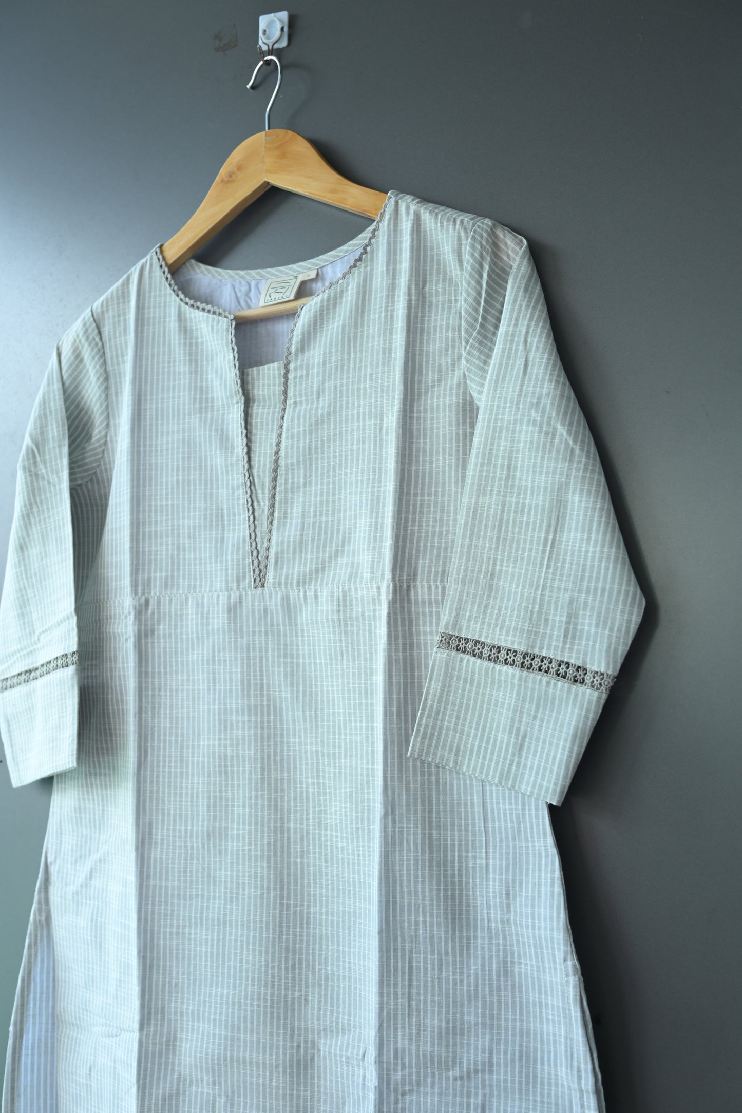 Handloom Cotton Lace Kurti
