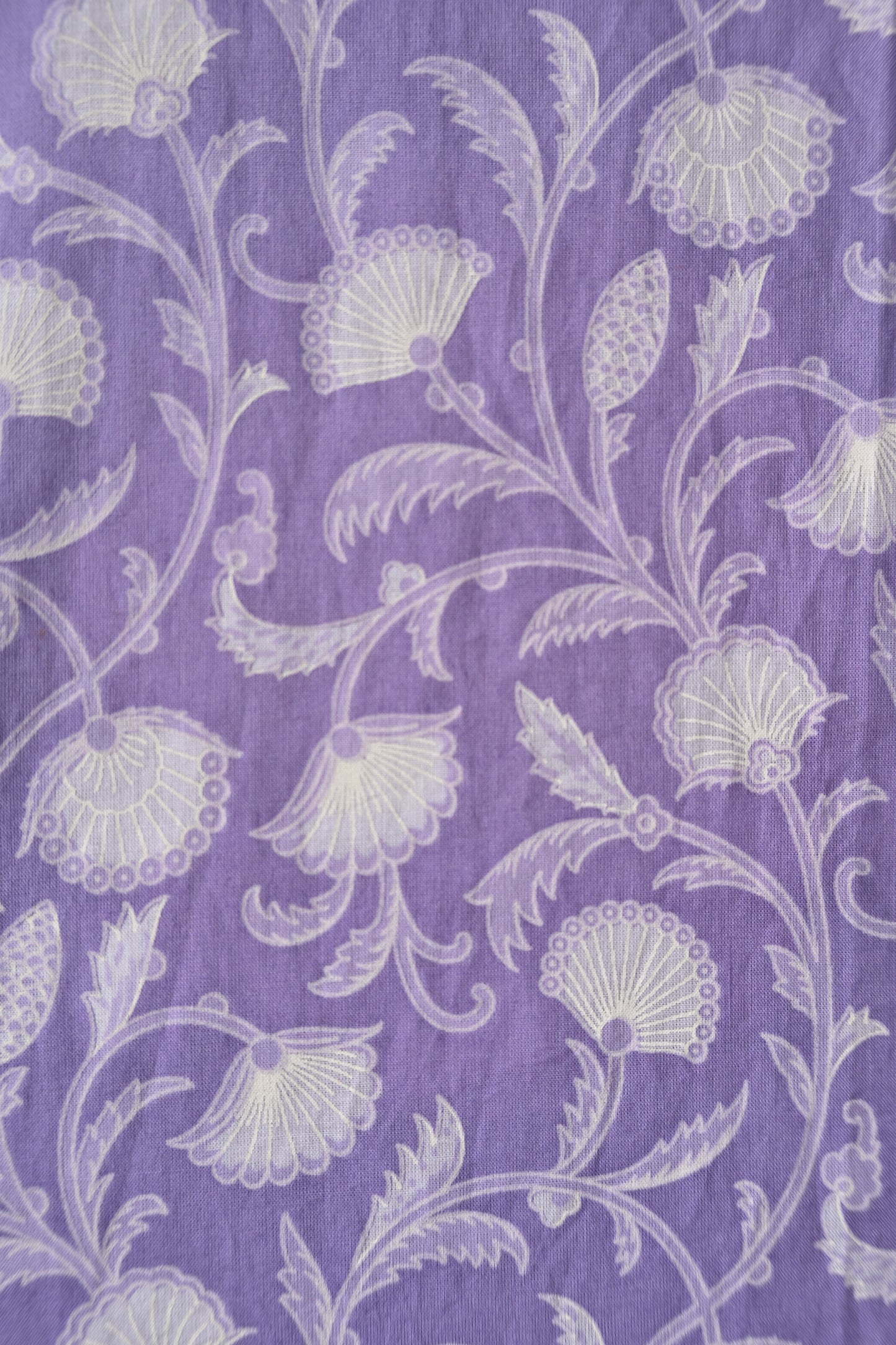 Lavender Floral Printed V Neck Kurti