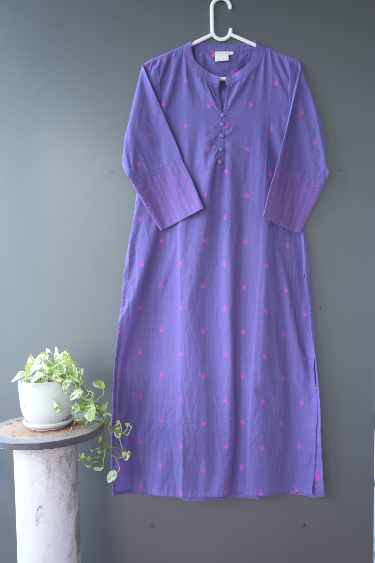 Violet South Cotton Collar Neck Kurti