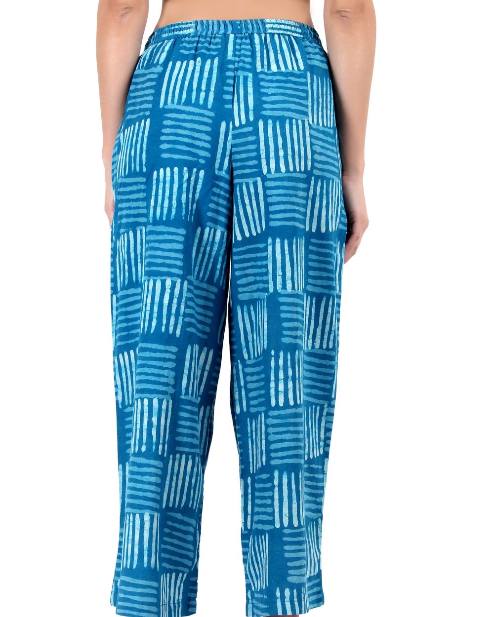BLUE HAND BLOCK PRINTED COTTON PALAZZO