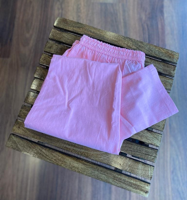 SOLID COLOUR COTTON PANT