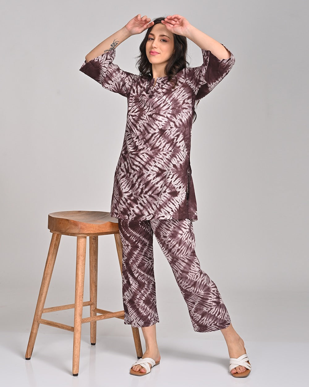 SHIBORI Cotton Relaxed Fit Co-ord Set