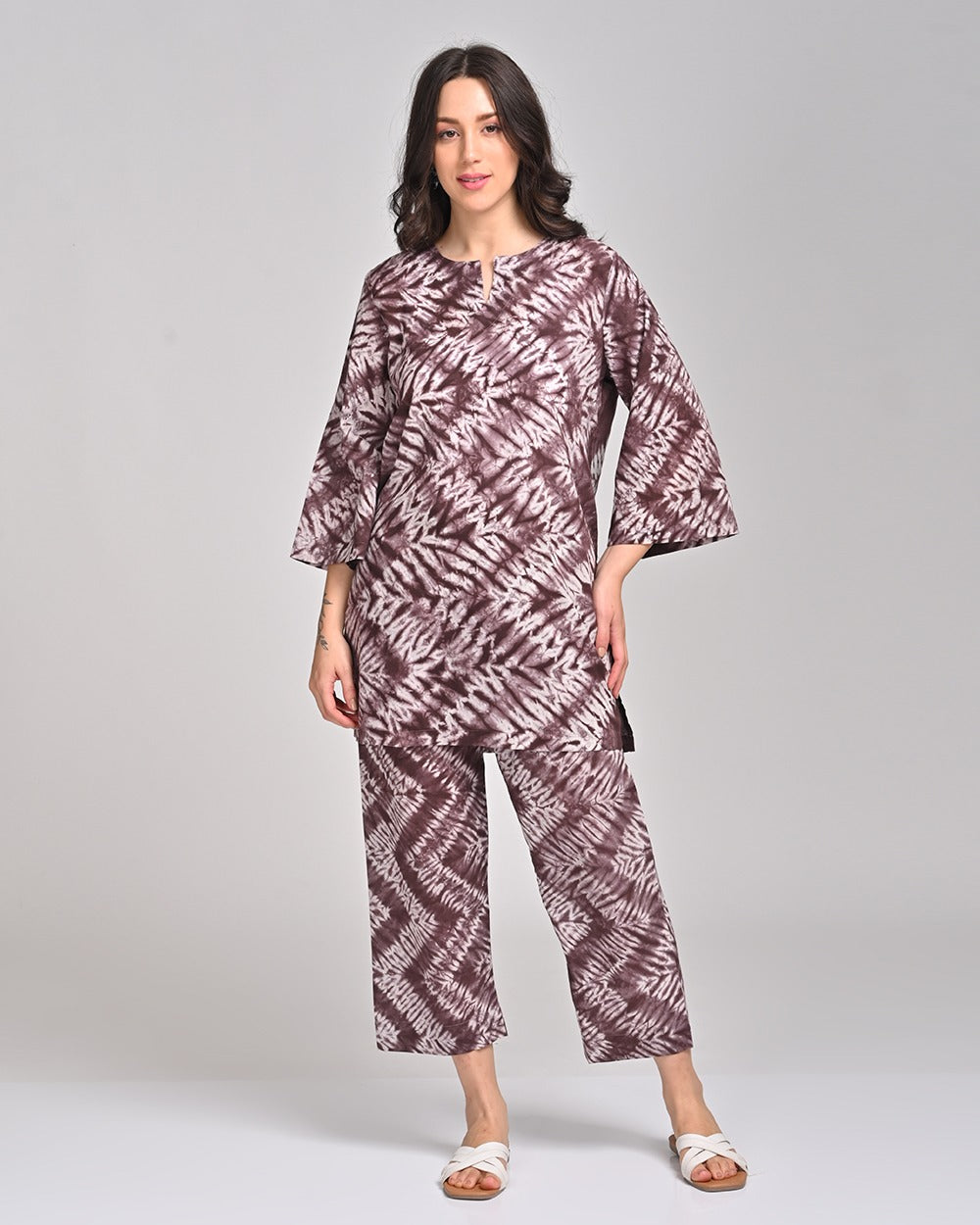 SHIBORI Cotton Relaxed Fit Co-ord Set