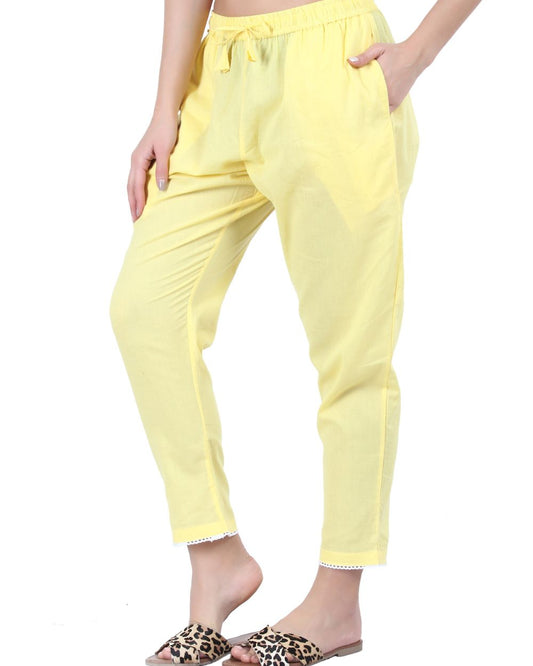 SOLID COLOUR COTTON PANT