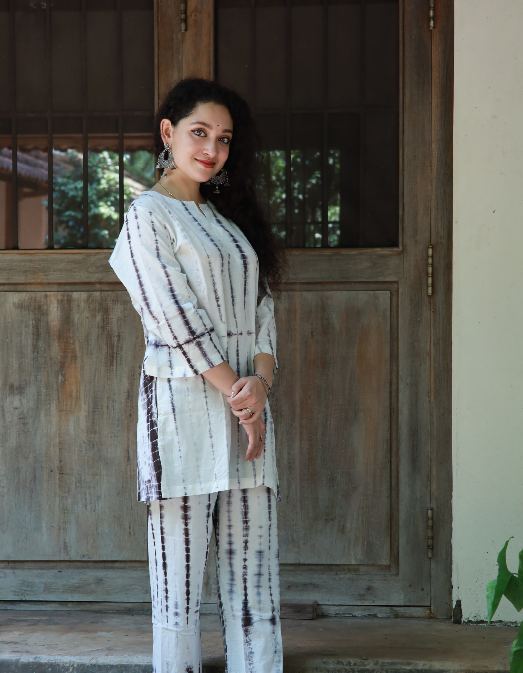 SHIBORI Cotton Relaxed Fit Co-ord Set