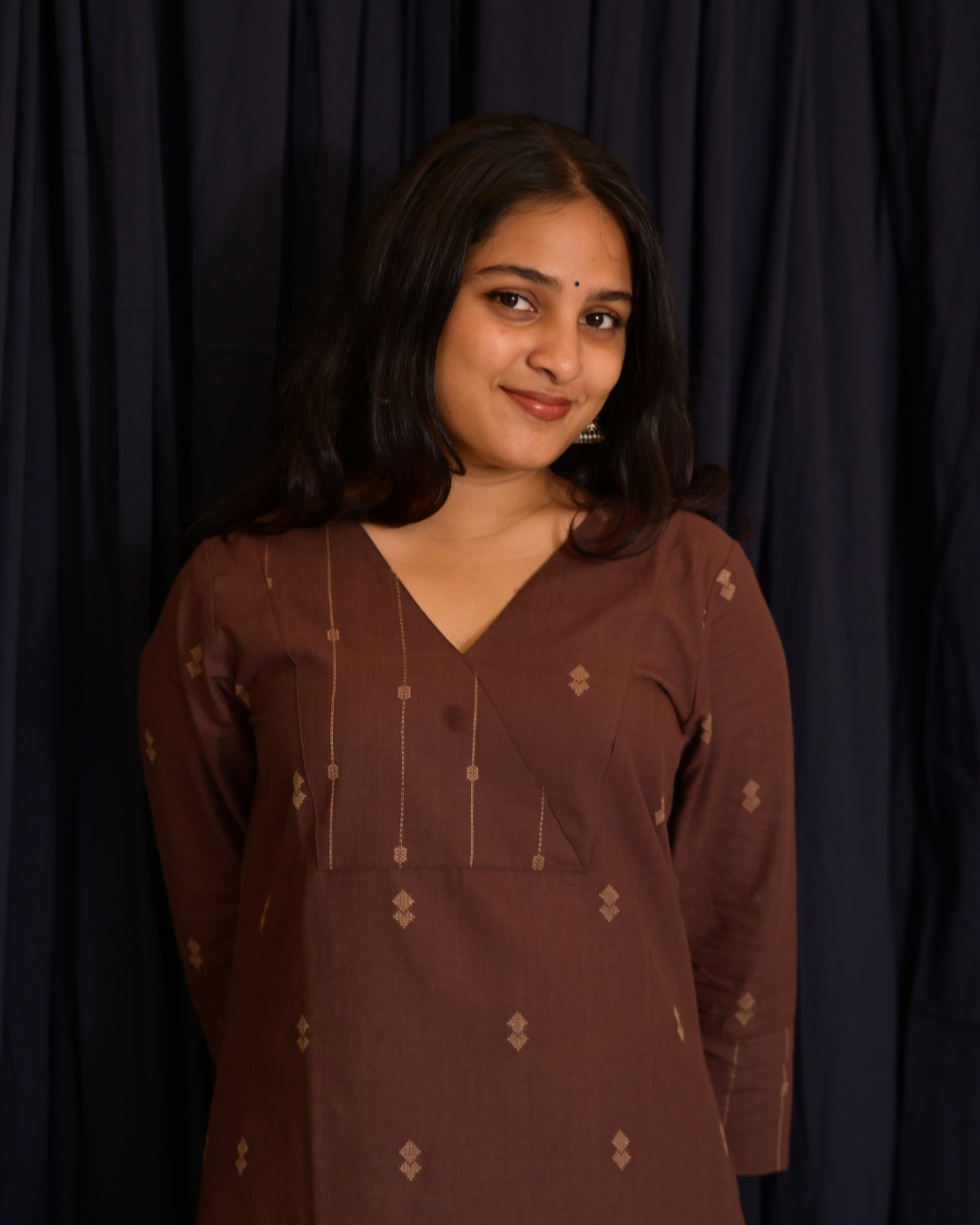 "ROZ" Brown South Cotton Kurti