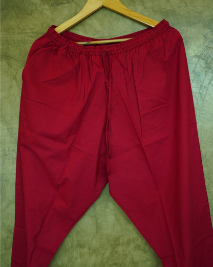 SOLID COLOUR COTTON PANT