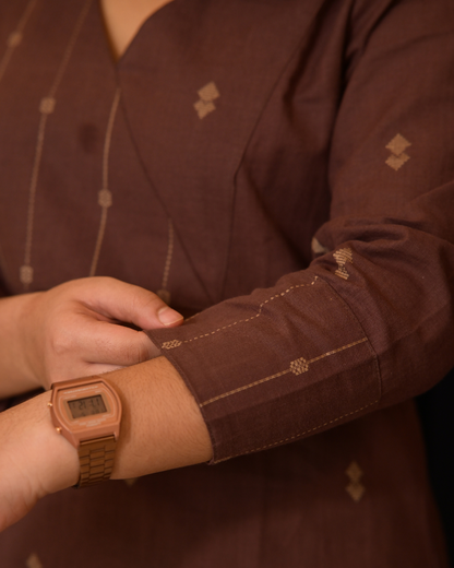 "ROZ" Brown South Cotton Kurti