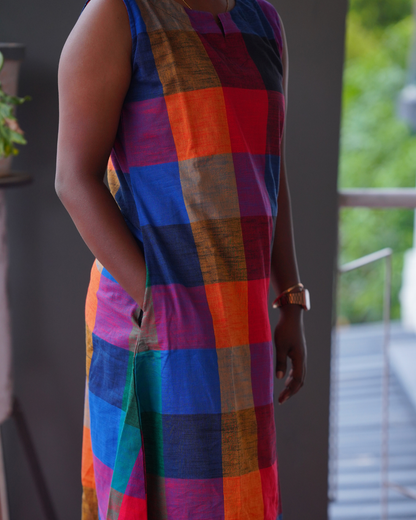 MULTICOLOR A-LINE DRESS