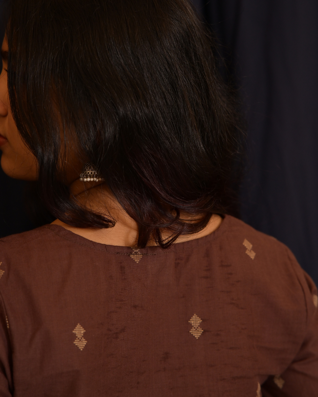 "ROZ" Brown South Cotton Kurti