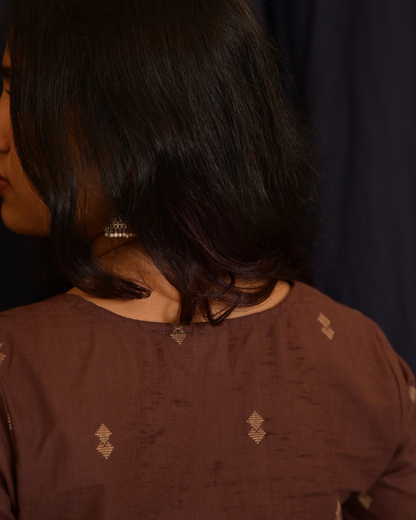 "ROZ" Brown South Cotton Kurti