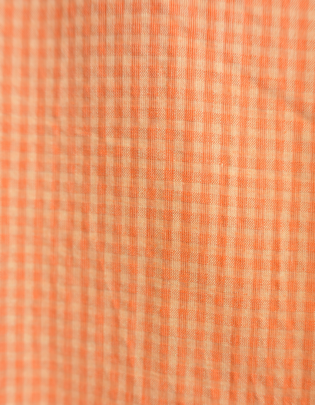 ORANGE CHECKED  HANDLOOM  "A-LINE DRESS"