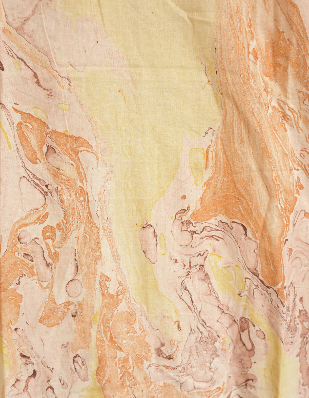 BEIGE MARBLE PRINT FABRIC "A-LINE DRESS"