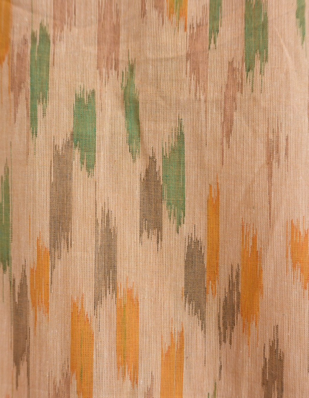 BEIGE IKAT PRINT&nbsp; "A-LINE DRESS'