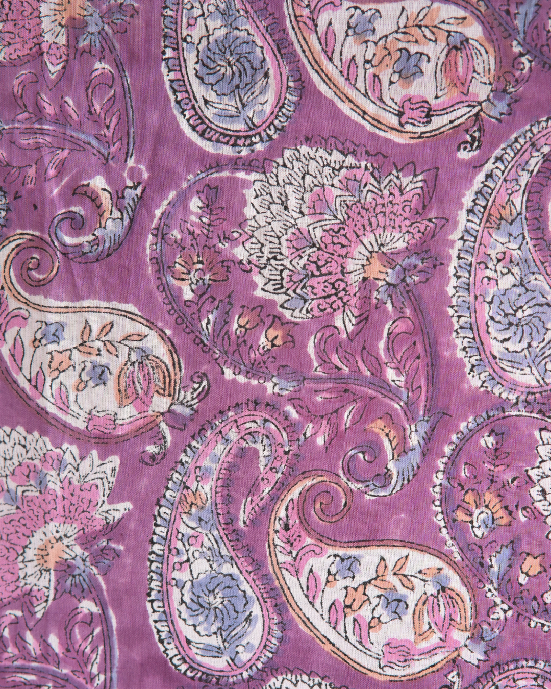 "NAIRA" Purple Floral Sanganeri  printed Cotton Kurti with Pant