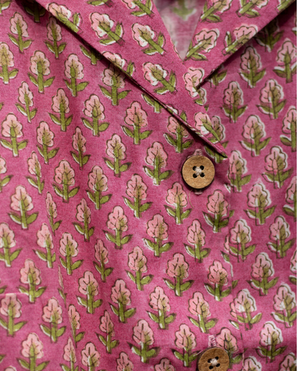 Mulberry Pink Hand Block Shirt