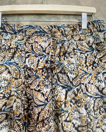 Kalamkari Printed Panel Cut Skirt