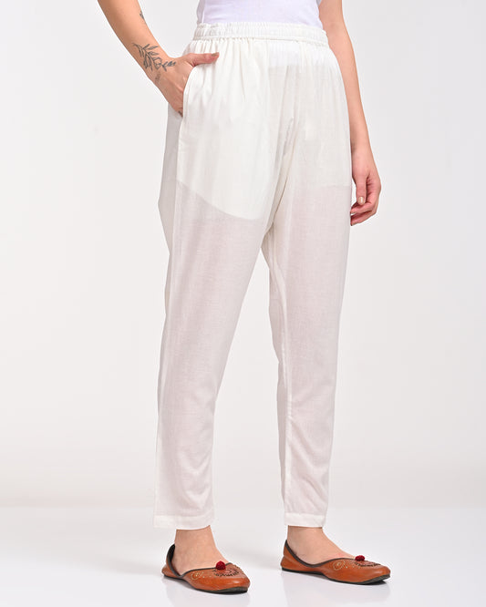 WHITE COLOUR COTTON PANT