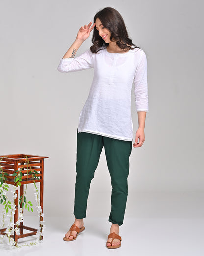 GREEN COLOUR COTTON PANT